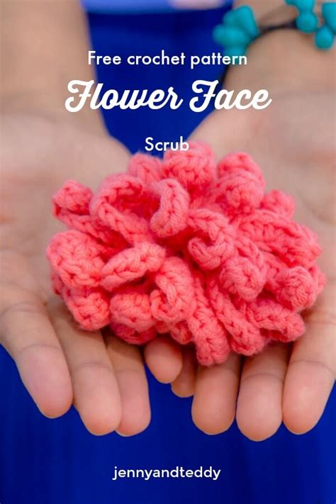 Floral Crochet Face Scrubby Pattern Jenny Teddy