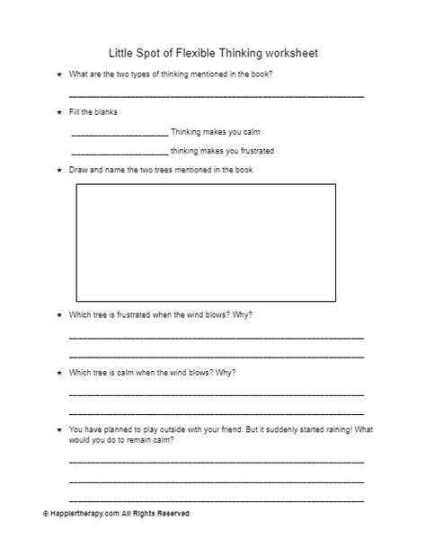 A Little Spot Of Flexible Thinking Worksheet Happiertherapy