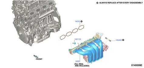 Nissan Sentra Cover Exhaust Manifold Engine 16590 6LD0A