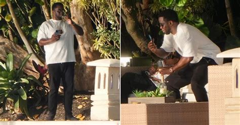 P Diddy Enjoys Glass Of Wine With Friends At Raided Miami Mansion After Sex Trafficking Claims