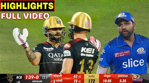 Royal Challengers Bangalore Vs Mumbai Indians Full Match Highlightrcb