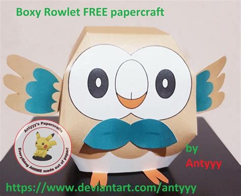 Rowlet Simple Version Free Built Papercraft By Antyyy Antyyys