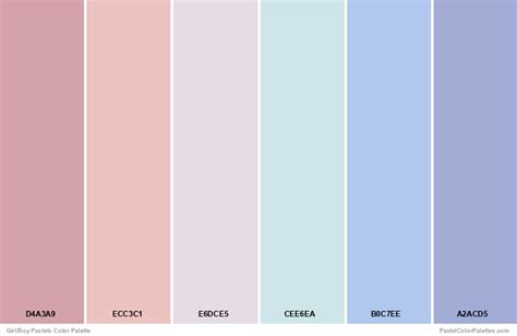 Girl/Boy Pastels - Pastel Color Palettes