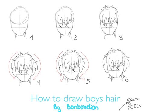 Tutorial How To Draw Boys Hair By Bonbonelion On Deviantart