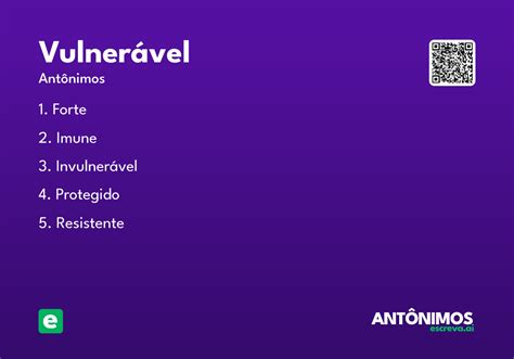 Significado Da Palavra Vulnerável - Vulnerável - Significado e Sinônimo - escreva.ai