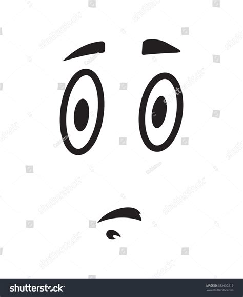 Worry Face Expression Cartoon Vector Illustration Stock Vector (Royalty Free) 332630219 ...