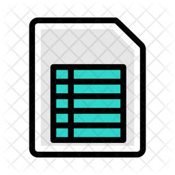 Excel Sheet Icon - Download in Colored Outline Style