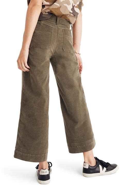 Madewell Emmett Crop Wide Leg Velveteen Pants Nordstrom Wide Leg