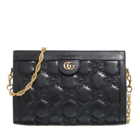 Gucci Gg Matelassé Small Bag Black Leather Crossbody Bag Fashionette