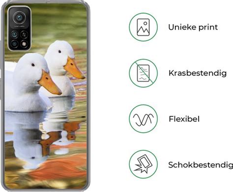 Geschikt Voor Xiaomi Mi 10T 5G Hoesje Eenden Water Reflectie