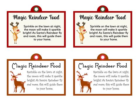 Reindeer Food Poem Labels 11 Free Pdf Printables Printablee