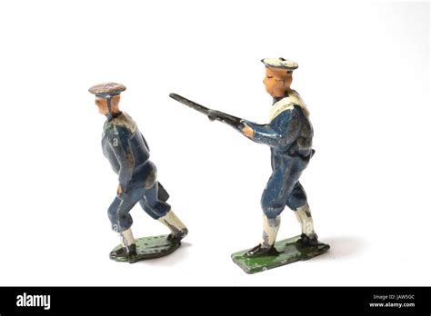 Collection of Tin and Vintage Toy Soldiers Stock Photo - Alamy