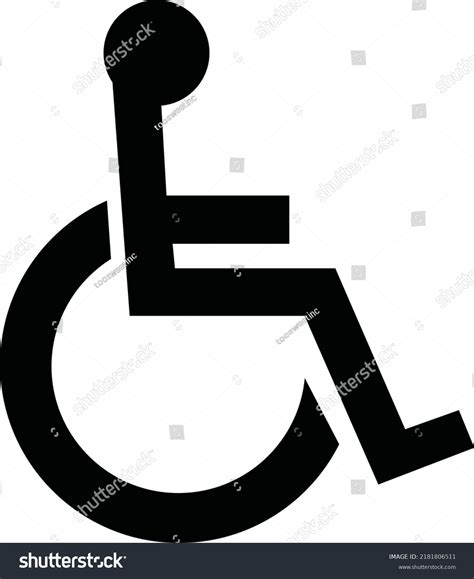 handicap symbol sign logo icon stock vector royalty