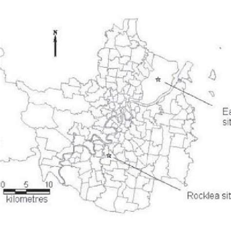 The Locations Of Eagle Farm And Rocklea Monitoring Stations In Brisbane