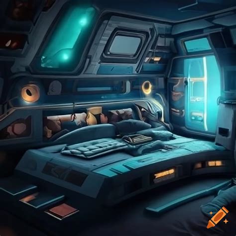 Sci-fi bedroom interior on Craiyon