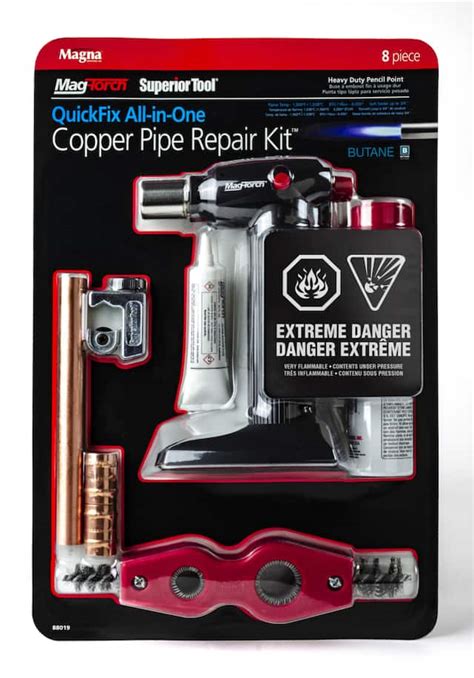 Mag Torch® Quickfix All In One Butane Copper Pipe Repair Kit 8 Pc