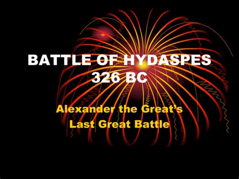 Battle Of Hydaspes Bc