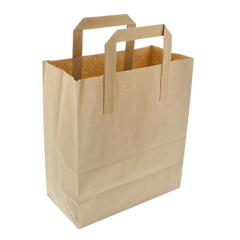 Brown Kraft Paper Carrier Bags X Inch Outer Handles Catex