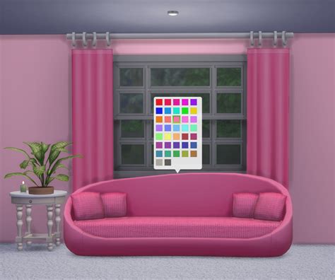 Cozy Colorful Sofa for Sims 4 – Violablu ♥ Pixels ♥