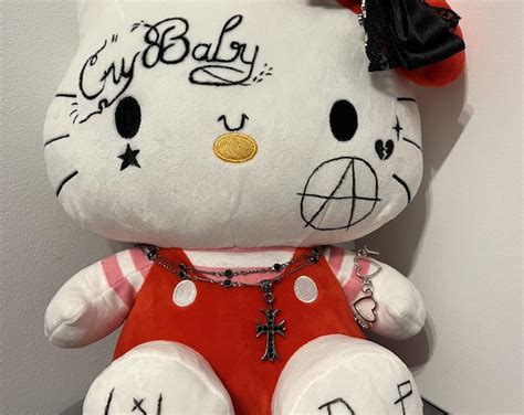 Custom Hello Kitty X Lil Peep Plushie Etsy