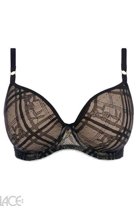 LACE Freya Lingerie Freya Fatale Push Up BH F J skål NOIR Lace dk