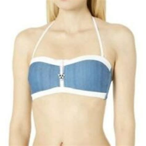 Seafolly Swim Nwt Seafolly Swim Bikini Top Block Party Bandeau