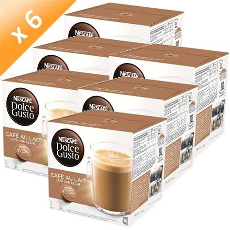 DOLCE GUSTO CAFÉ AU LAIT 16 CAPSULES 160G X6