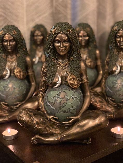 Large Mother Earth Pregnant Gaia Art Healing Manifest Etsy Statue