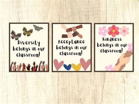 Classroom Posters Elementary Classroom Decor Boho Diverse Teacher