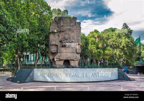 Entrance To The National Museum Of Anthropology In Mexico City Stock