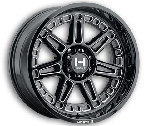 Hostile Wheels H124 Lunatic 6lug Blade Cut