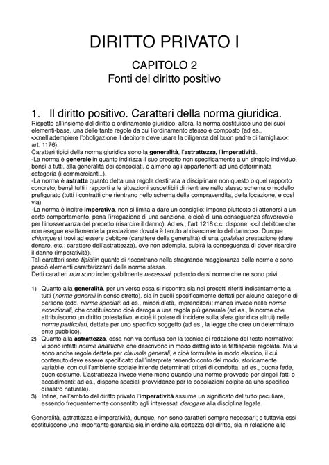 Istituzioni Di Diritto Privato Parte I DIRITTO PRIVATO I CAPITOLO 2