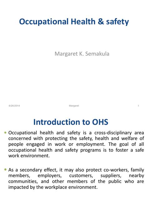 Introduction To Occupational Health And Safety Pdf Occupational Hygiene Occupational Safety