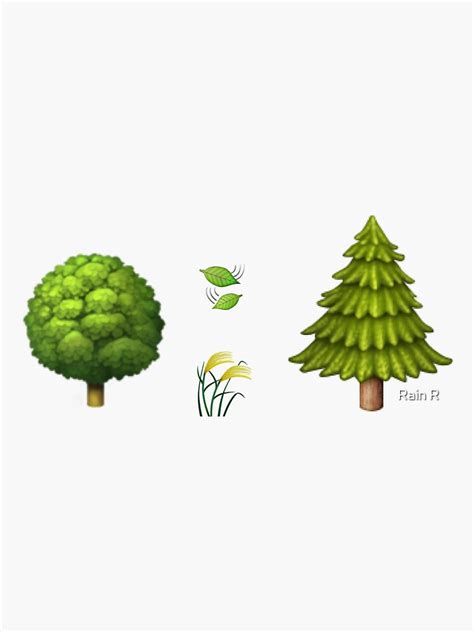 "tree emoji" Sticker by LORRAUN | Redbubble