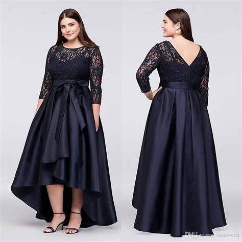 Black Plus Size Formal Prom Dresses Long Sleeves Sheer Jewel Neck