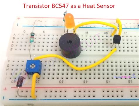 Transistor Bc547 As A Heat Sensor