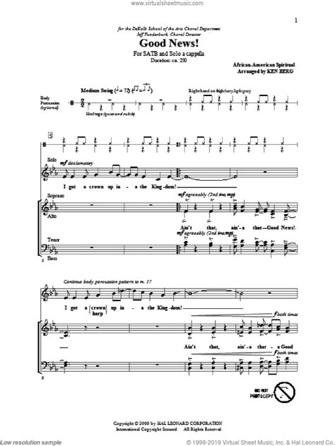 Satb Choir Sheet Music