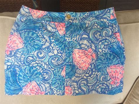 Lilly Pulitzer Nicki Skort 002777 Raising Shell Blue Haven Sz 8