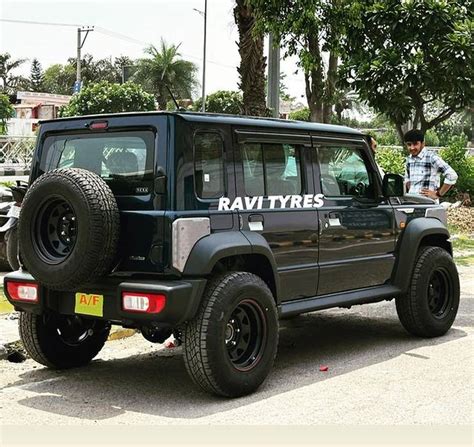 Maruti Suzuki Jimny Modified With Off Road Alloy Wheels And All Terrain