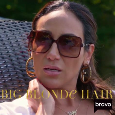 Melissa Gorga S Brown Square Sunglasses Big Blonde Hair