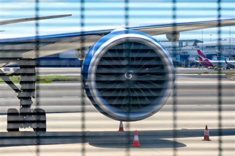 british airways  engine stock photo  image