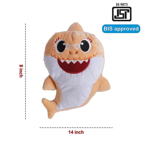 Baby Shark Plush Singing Plush Toy For Kids 1 Years and Above (Orange)