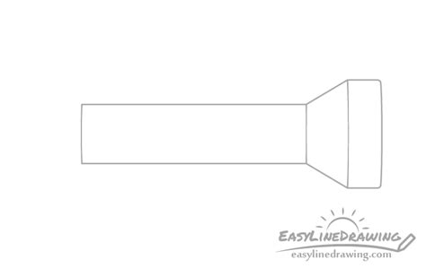 How to Draw a Flashlight Step by Step - EasyLineDrawing