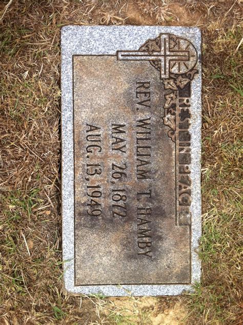 Rev William Thomas Hamby Find A Grave Memorial