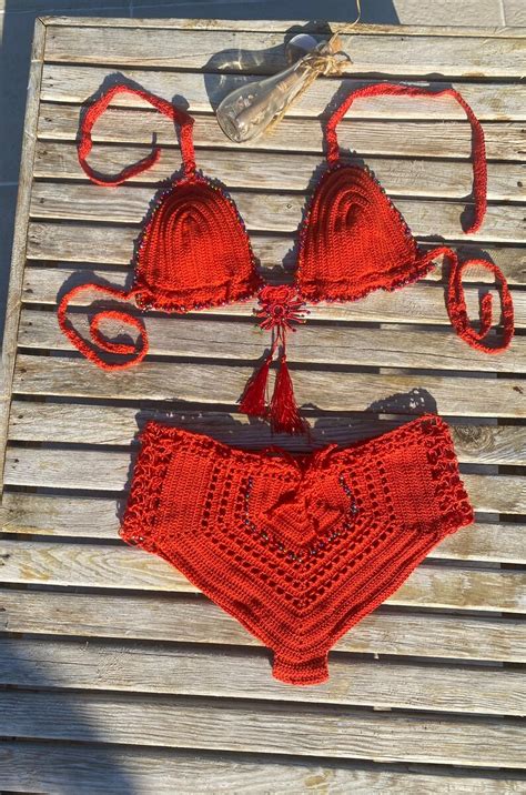 Crochet Bikini Sexy Bikini Kiini Sexy Bikini Top And Bottom Etsy