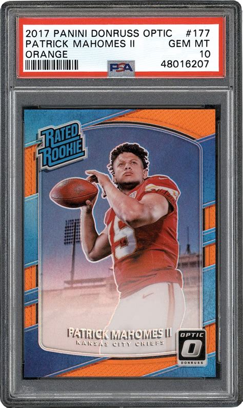 Panini Donruss Optic Football Orange Patrick Mahomes Rookie