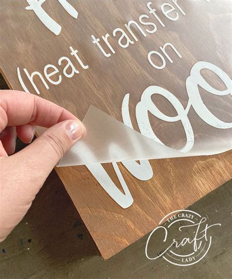 Using Htv On Wood Heat Transfer Vinyl Tutorial Wooden Signs Diy