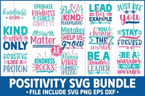 Positivity Svg Bundle Graphic By Graphics House Creative Fabrica