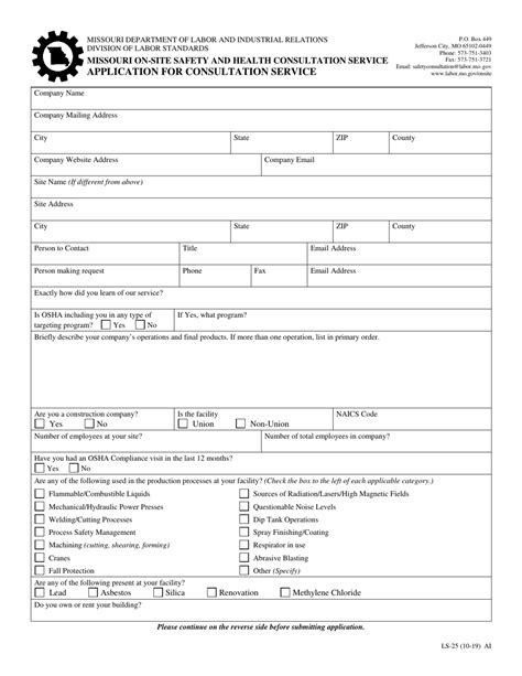 Form Ls 25 Download Fillable Pdf Or Fill Online Application For