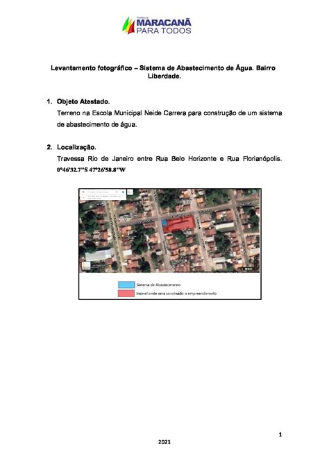 RELATORIO FOTOGRAFICO Prefeitura Municipal de Maracanã Gestão 2021 2024